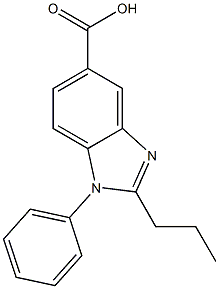 1-PHENYL-2-PROPYL-1H-BENZOIMIDAZOLE-5-CARBOXYLIC ACID Struktur