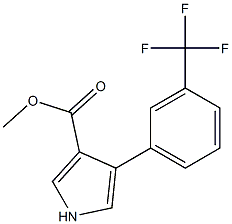 4-[3-(TRIFLUOROMETHYL)PHENYL]-1H-PYRROLE-3-CARBOXYLICACIDMETHYLESTER Struktur