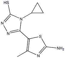 5-(2-AMINO-4-METHYL-1,3-THIAZOL-5-YL)-4-CYCLOPROPYL-4H-1,2,4-TRIAZOLE-3-THIOL Struktur