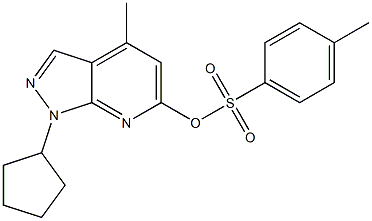 1-CYCLOPENTYL-4-METHYL-1H-PYRAZOLO[3,4-B]PYRIDIN-6-YL 4-METHYLBENZENESULFONATE Struktur