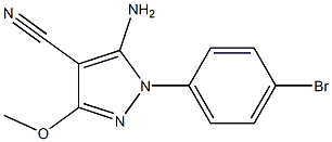 5-AMINO-1-(4-BROMOPHENYL)-3-METHOXY-1H-PYRAZOLE-4-CARBONITRILE Struktur