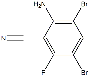 2-AMINO-3,5-DIBROMO-6-FLUOROBENZONITRILE 99% Struktur