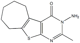 3-AMINO-2-METHYL-3,5,6,7,8,9-HEXAHYDRO-4H-CYCLOHEPTA[4,5]THIENO[2,3-D]PYRIMIDIN-4-ONE Struktur