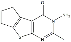 3-AMINO-2-METHYL-3,5,6,7-TETRAHYDRO-4H-CYCLOPENTA[4,5]THIENO[2,3-D]PYRIMIDIN-4-ONE Struktur