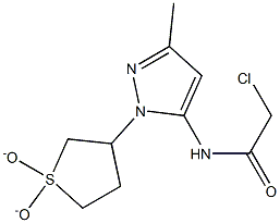 2-CHLORO-N-[1-(1,1-DIOXIDOTETRAHYDROTHIEN-3-YL)-3-METHYL-1H-PYRAZOL-5-YL]ACETAMIDE Struktur