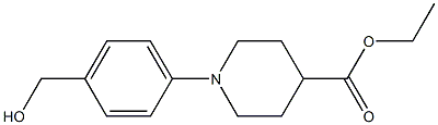 1-(4-HYDROXYMETHYLPHENYL)PIPERIDINE-4-CARBOXYLIC ACID ETHYL ESTER, 95+% Struktur