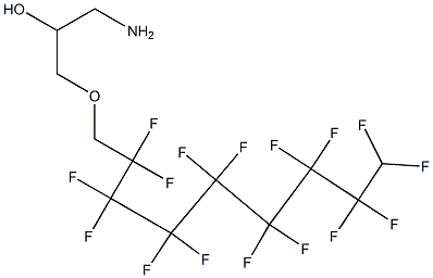 1-Amino-3-(2,2,3,3,4,4,5,5,6,6,7,7,8,8,9,9-hexadecafluoro-nonyloxy)-propan-2-ol Struktur