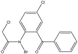 2-(BROMOACETYLAMINO)-5-CHLORO-2''-CHLOROBENZOPHENONE Struktur