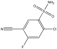 4-CHLORO-2-FLUORO-5-SULPHAMOYL-BENZONITRILE Struktur