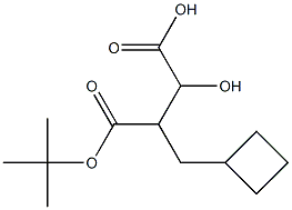 3-(tert-butoxycarbonyl)-4-cyclobutyl-2-hydroxybutanoic acid Struktur