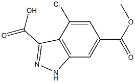 4-CHLORO-6-METHOXYCARBONYLINDAZOLE-3-CARBOXYLIC ACID Struktur