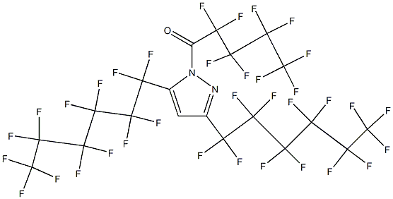 3,5-BIS(PERFLUOROHEXYL)-1-(PERFLUOROPENTANOYL)PYRAZOLE Struktur