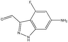 6-AMINO-4-FLUOROINDAZOLE-3-CARBOXYALDEHYDE Struktur