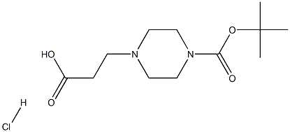 3-(1-TERT-BUTOXYCARBONYLPIPERAZIN-4-YL)PROPIONIC ACID HYDROCHLORIDE Struktur