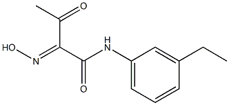 N-(3-ETHYL-PHENYL)-2-HYDROXYIMINO-3-OXO-BUTYRAMIDE Struktur