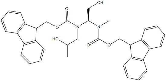 2-(9-Fluorenylmethyloxycarbonyl)aminomethyl-ethanol, N-(9-Fluorenylmethyloxycarbonyl)-sarcosinol Struktur