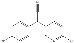 2-(4-chlorophenyl)-2-(6-chloropyridazin-3-yl)acetonitrile Struktur