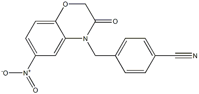 4-((2,3-dihydro-6-nitro-3-oxobenzo[b][1,4]oxazin-4-yl)methyl)benzonitrile Struktur