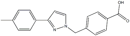 4-((3-p-tolyl-1H-pyrazol-1-yl)methyl)benzoic acid Struktur