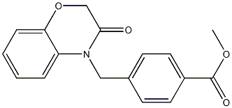 methyl 4-((2,3-dihydro-3-oxobenzo[b][1,4]oxazin-4-yl)methyl)benzoate Struktur