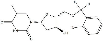 5'-O-Benzyl-D3-thymidine Struktur