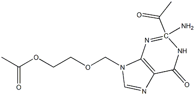 2-ACETYL-9((2-ACETOXYETHOXY)METHYL)GUANINE Struktur