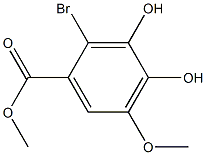 2-BROMO-3,4-DIHYDROXY-5-METHOXY BENZOIC ACID METHYL ESTER Struktur