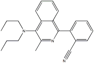 2-(4-DIPROPYLAMINO-3-METHYL-ISOQUINOLIN-1-YL)-BENZONITRILE Struktur