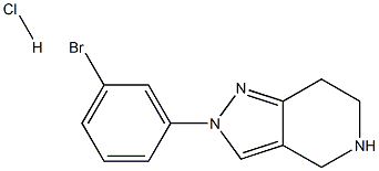 2-(5-BROMOPHENYL)-4,5,6,7-TETRAHYDRO-2H-PYRAZOLO[4,3-C]PYRIDINE HYDROCHLORIDE Struktur