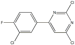 2,4-DICHLORO-6-(3-CHLORO-4-FLUOROPHENYL)PYRIMIDINE Struktur