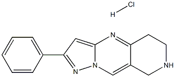 2-PHENYL-5,6,7,8-TETRAHYDROPYRAZOLO[1,5-A]PYRIDO[4,3-D]PYRIMIDINE HYDROCHLORIDE Struktur