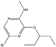 5-BROMO-3-(1-ETHYLPROPOXY)-N-METHYLPYRAZIN-2-AMINE Struktur