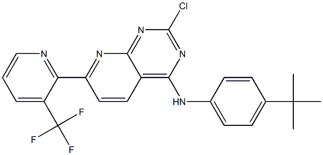 N-(4-TERT-BUTYLPHENYL)-2-CHLORO-7-[3-(TRIFLUOROMETHYL)PYRIDIN-2-YL]PYRIDO[2,3-D]PYRIMIDIN-4-AMINE Struktur