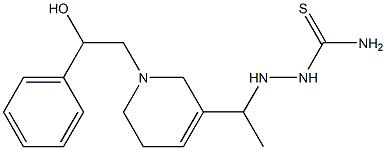 2-{1-[1-(2-hydroxy-2-phenylethyl)-1,2,5,6-tetrahydropyridin-3-yl]ethyl}hydr azine-1-carbothioamide Struktur