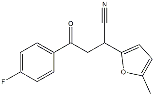 4-(4-fluorophenyl)-2-(5-methyl-2-furyl)-4-oxobutanenitrile Struktur