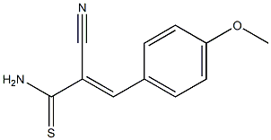 2-cyano-3-(4-methoxyphenyl)prop-2-enethioamide Struktur