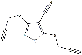 3,5-di(prop-2-ynylthio)isothiazole-4-carbonitrile Struktur