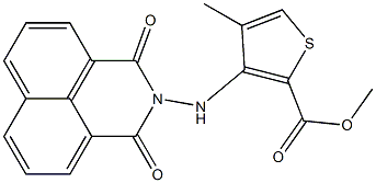 methyl 3-[(1,3-dioxo-2,3-dihydro-1H-benzo[de]isoquinolin-2-yl)amino]-4-meth ylthiophene-2-carboxylate Struktur