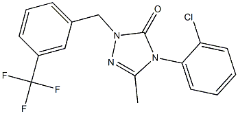 4-(2-chlorophenyl)-5-methyl-2-[3-(trifluoromethyl)benzyl]-2,4-dihydro-3H-1,2,4-triazol-3-one Struktur