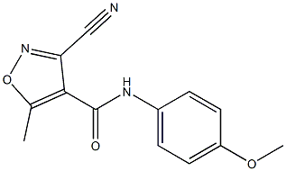 3-cyano-N-(4-methoxyphenyl)-5-methyl-4-isoxazolecarboxamide Struktur