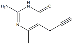 2-amino-6-methyl-5-(2-propynyl)-4(3H)-pyrimidinone Struktur