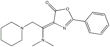 4-[(Z)-1-(dimethylamino)-2-piperidinoethylidene]-2-phenyl-1,3-oxazol-5-one Struktur