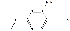 4-amino-2-(ethylsulfanyl)-5-pyrimidinecarbonitrile Struktur