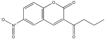 3-butyryl-6-nitro-2H-chromen-2-one Struktur