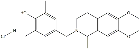 4-[(6,7-dimethoxy-1-methyl-1,2,3,4-tetrahydroisoquinolin-2-yl)methyl]-2,6-dimethylphenol hydrochloride Struktur