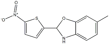 6-methyl-2-(5-nitro-2-thienyl)-2,3-dihydro-1,3-benzoxazole Struktur