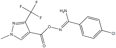 O1-{[1-methyl-3-(trifluoromethyl)-1H-pyrazol-4-yl]carbonyl}-4-chlorobenzene-1-carbohydroximamide Struktur