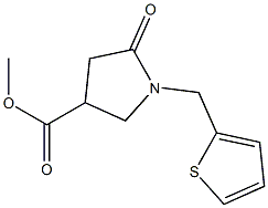 methyl 5-oxo-1-(2-thienylmethyl)-3-pyrrolidinecarboxylate Struktur