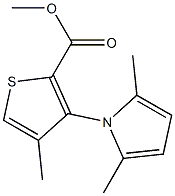 methyl 3-(2,5-dimethyl-1H-pyrrol-1-yl)-4-methylthiophene-2-carboxylate Struktur