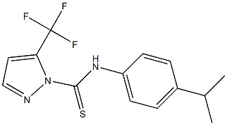 N1-(4-isopropylphenyl)-5-(trifluoromethyl)-1H-pyrazole-1-carbothioamide Struktur